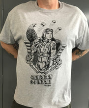 Load image into Gallery viewer, Short Sleeve, Amy Pinn, Black Ink, Gray Shirt